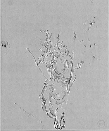 Study of the Sphinx for Oedipus the Traveler, Gustave Moreau