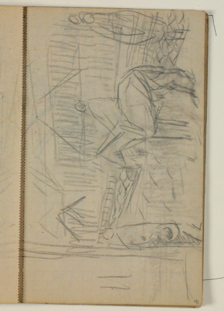 Composition draft for Blicher's short story "The wine dealer and the gentleman", p. 198 - Kaj LYkke stops in front of Jens Bang's stone house, Niels Larsen Stevns