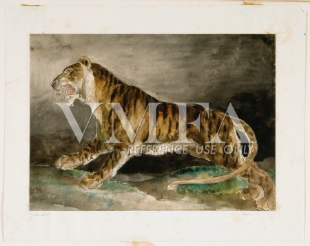 Leaping Tiger (primary title), referred to as (A Tiger) in Mellon transfer documents. (Alternate Title), Théodore Géricault