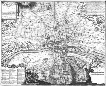 Third plan of the city of Paris, its extent and the towns which surrounded it under the reign of Louis the Young VII of the name [Digitized still image] / By MLCDLM, Antoine Coquart