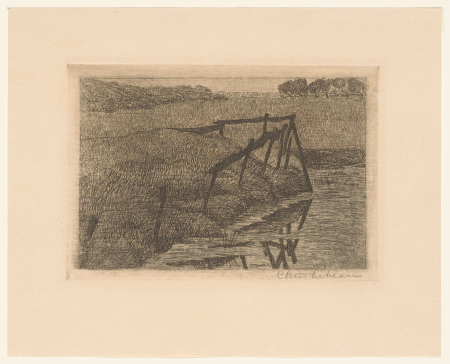 Landschap met sloot, RP-P-1954-516, Chris Lebeau, between 1888 and 1945
