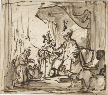 Servant presenting Saul's crown to David., Carel Fabritius, between 1640 and 1649