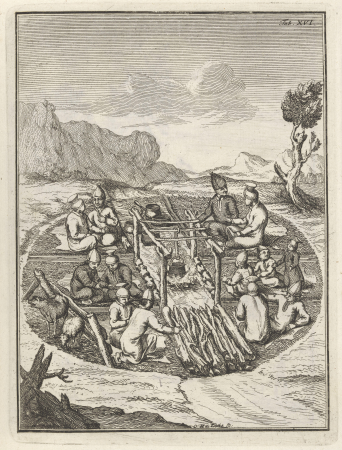 Inside a Goahti, Odvardt Helmoldt von Lode, 1750s