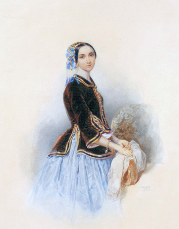 Vasilyeva by Sokolov, Pyotr Fyodorovich Sokolov, 1846