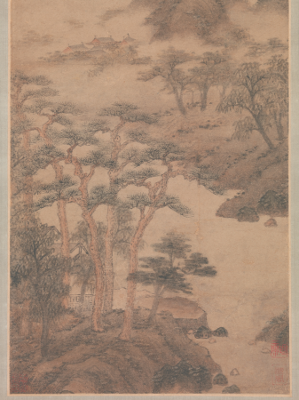 Zhang Yu, Yuan Dynasty, Songxuan Spring Maze, scroll, Zhang Yu, dated 1366