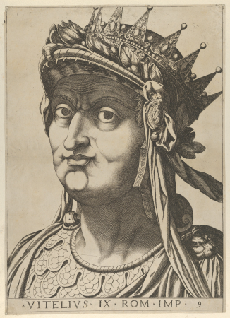 Plate 9: Aulus Vitellius with his head turned slightly to the left, from 'The Twelve Caesars', Raffaello Schiaminossi, circa 1610–40