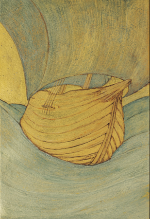 THE SHIP - DESIGN IN THREE TINTS OF GOLD, Edward Burne-Jones