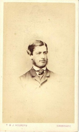 Man with oiled hair by T & J Holroyd, between 1863 and 1872