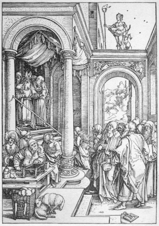 Life of the Virgin: 5. The Presentation of the Virgin in the Temple, Albrecht Dürer, between 1504 and 1505