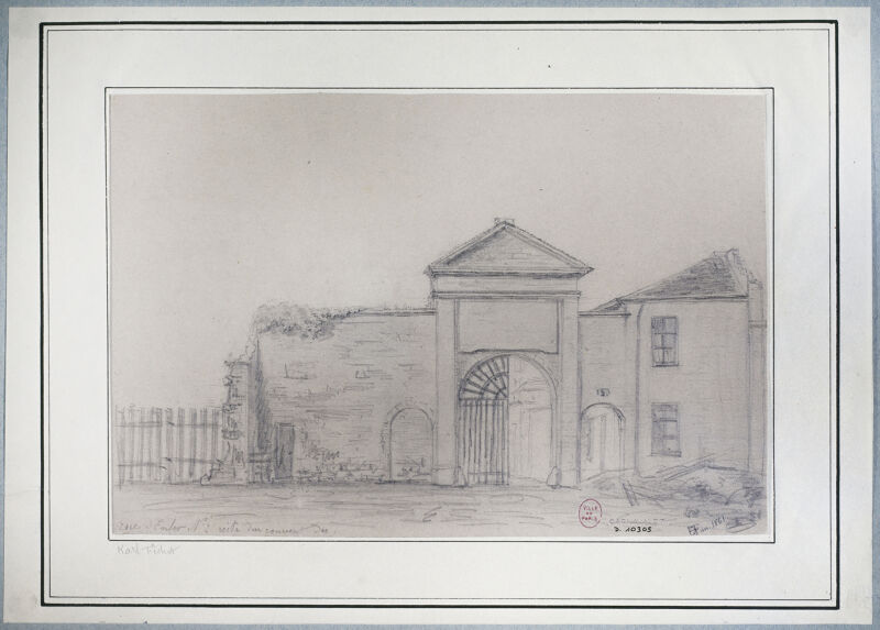 Ancienne rue d'Enfer au nº2, restes d'un ancien couvent, 14ème arrondissement, D.10305, En 1861