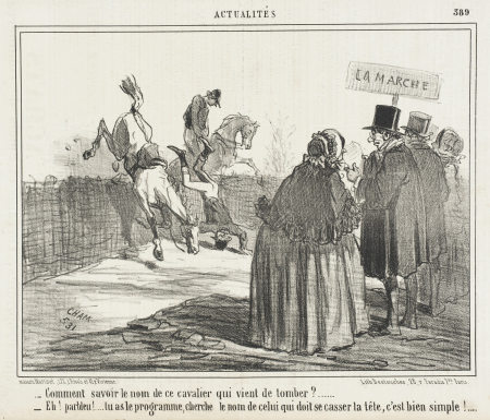 How do you know the name of this rider who just fell?..., Amédée de Noé, 1857