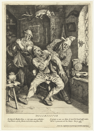 Heelmeester (titel op object), RP-P-BI-7274, Cornelis Dusart, 1695