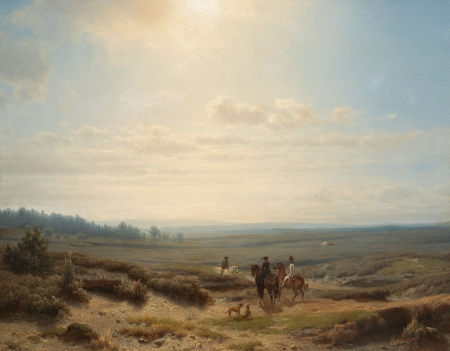 Cornelis Lieste Reiter in weiter Landschaft, Cornelis Lieste, by 1861