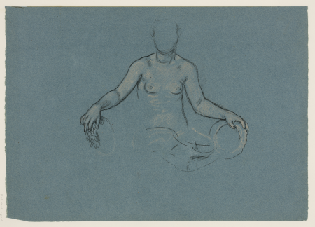 Study of the figure of Peace in Peace and prosperity LCCN2004662311, Elihu Vedder, 1895