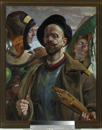 On one string – Self-portrait, Jacek Malczewski, 1908