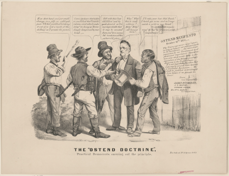 The Ostend doctrine. Practical Democrats carrying out the principle LCCN2003656587, Louis Maurer, 1854