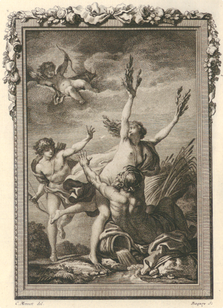 Daphne transformed into laurels, Charles Monnet