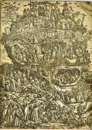 Composite rotting head of a monk representing an allegory of iconoclasm, Marcus Gheeraerts the Elder, between 1560 and 1570