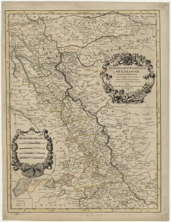 Archbishopric and Electorate of Cologne with its enclaves,... / by Mr Sanson,..., 1696