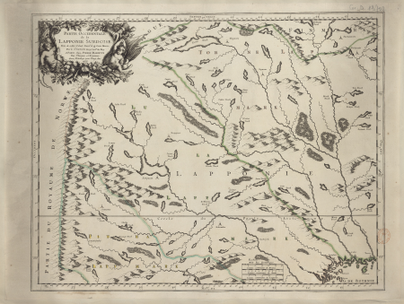 Western part of Swedish Lapland, taken from those of Andr[é] Burae and Isaac Massa / by Sr Sanson, 1666