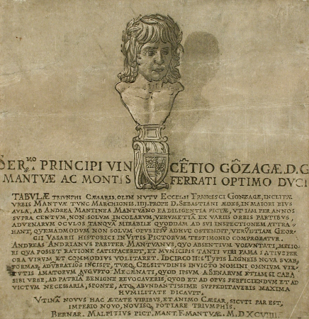 Frontispiece for the The Triumph of Julius Caesar, circa 1598