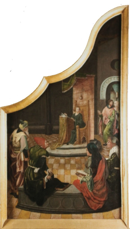 Cleansing of the Temple - Petrikirche altarpiece, Adriaen van Overbeke, between 1521 and 1525