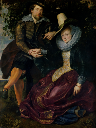 Self portrait with Isabella Brandt, his first wife, in the honeysuckle bower, Peter Paul Rubens, circa 1609/1610