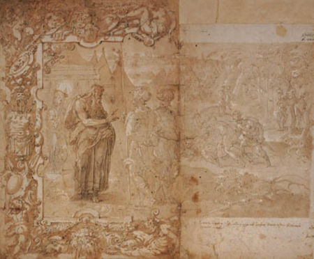 Study for tapestry with the story of Ulysses and Diomedes, Stradanus