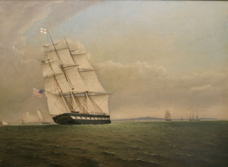Union of Boston Approaching Home Port by James E. Buttersworth, James E. Buttersworth, 1851