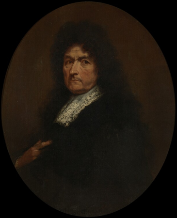 Jan Basptist Greyns, deacon of the Guild of Saint Luke and the Olijftak, Peter Ykens, between 1690 and 1691