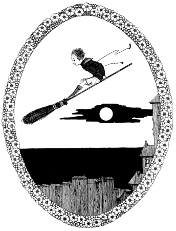 Illustration for 'If I Had a Broomstick' in The Year's at the Spring, 1920