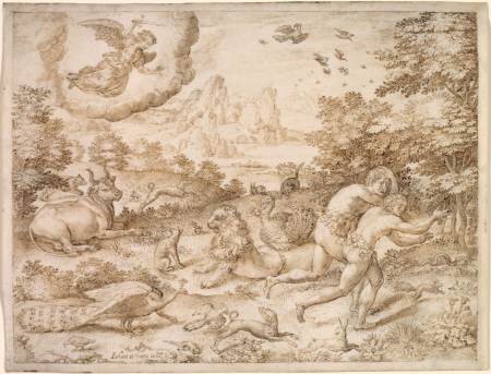 The Expulsion from Paradise, Johannes Wierix, circa 1606