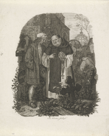 Het kerkhof, RP-P-1878-A-1904, Carl Cristiaan Fuchs, between 1802 and 1855