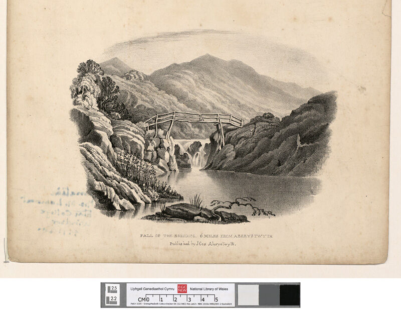 Fall of the Rheidiol: 6 miles from Aberystwyth, William Crane, circa 1845