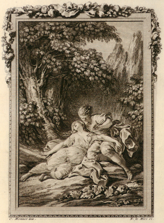 Procris killed by an arrow fired by Cephalus, Noël Le Mire