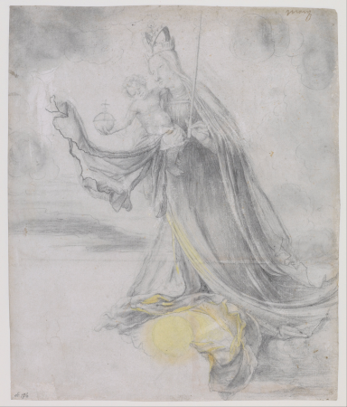 Virgin and Child in the Clouds, Matthias Grünewald, (circa 1509 - 1511)