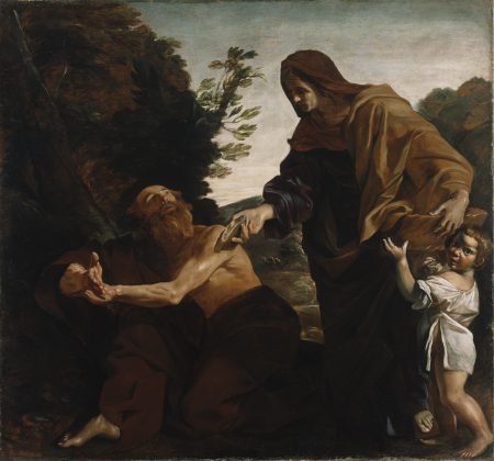 Elijah Receiving Bread from the Widow of Zarephath, Giovanni Lanfranco, between 1621 and 1624