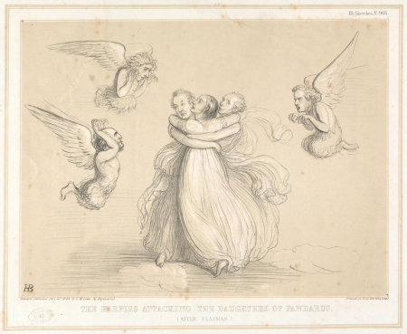 The Harpies Attacking the Daughters of Pandarus, John Doyle, 1848