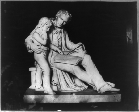 Detail of "Progress of Civilization" east pediment of the Senate wing, U.S. Capitol LCCN2009631430, 1863