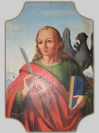 Evangelist John from the pulpit, Stefan Subic, 1859