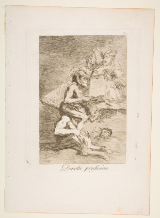 Plate 70 from 'Los Caprichos': Devout Profession (Devota profesion.), Francisco Goya, 1799