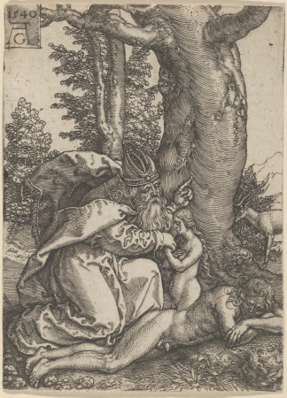 The Creation of Eve, from The Story of Adam and Eve, Heinrich Aldegrever, 1540