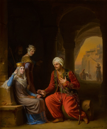 Interview of Eleanor of Guyenne with the Sultan of Iconia, Jean-Antoine Laurent, 1822