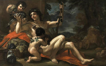 Bacchus with Attendant Putti, Baldassare Franceschini, circa 1670