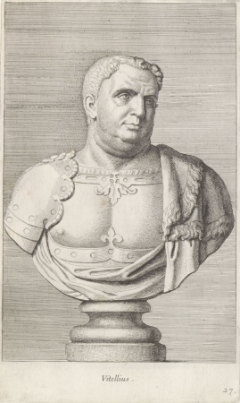 Buste van keizer Vitellius Vitellius (titel op object), RP-P-2016-591-53-1, between 1646 and 1670