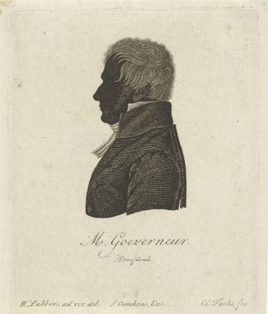 Silhouetportret van Matth. Gouverneur, RP-P-1907-3100, Carl Cristiaan Fuchs, between 1808 and 1844