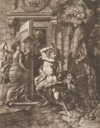 Hercules before the Temple of Janus, Abraham Blooteling, between 1680 and 1690