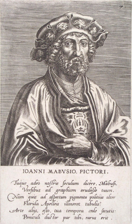 Johannes Wierix (Attr.) – Portrait of Jan Gossaert, Jan Gossaert, between 1568 and 1619