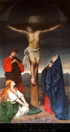 Kreuzigungsgruppe von Mathilde Block von 1888, gestiftet von Dorothea Hoeltich, Mathilde Block