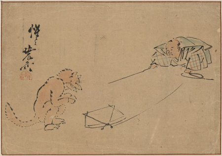 Tsuri gitsune LCCN2009615301, Kawanabe Kyōsai, 1870